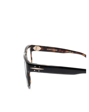 Eyewear by David Beckham 矩形フレーム眼鏡 - ブラウン - サムネイル3