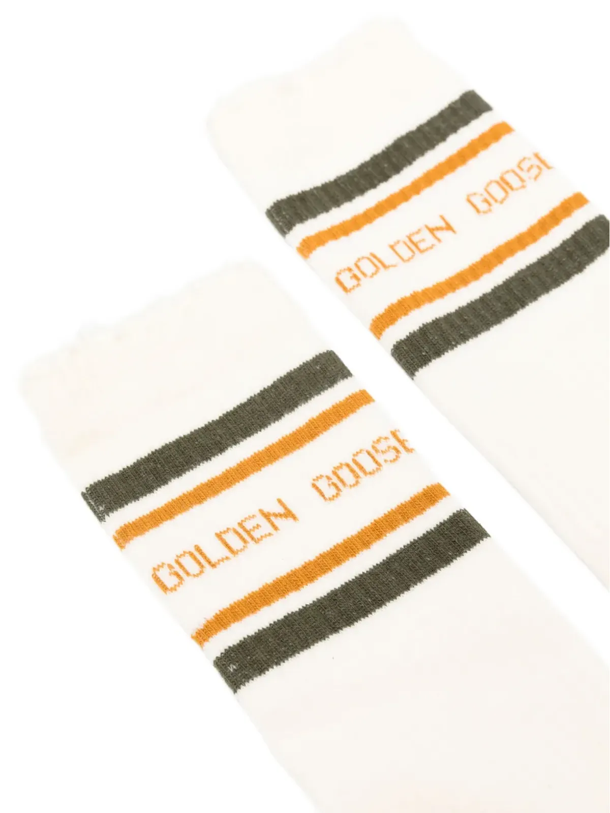 Golden Goose ストライプ柄ソックス（ニュートラルカラー） - 画像2