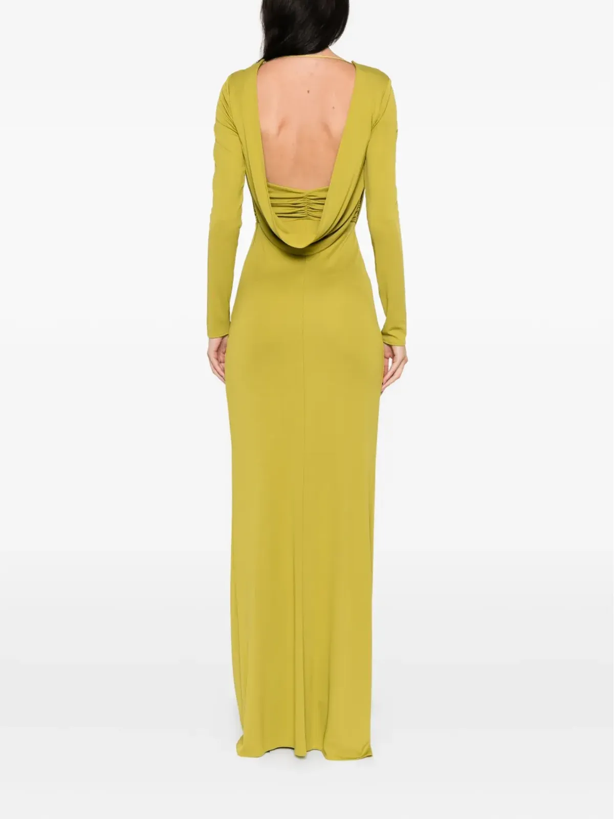 Elisabetta Franchi カウルネック ロングドレス – グリーン - 画像4