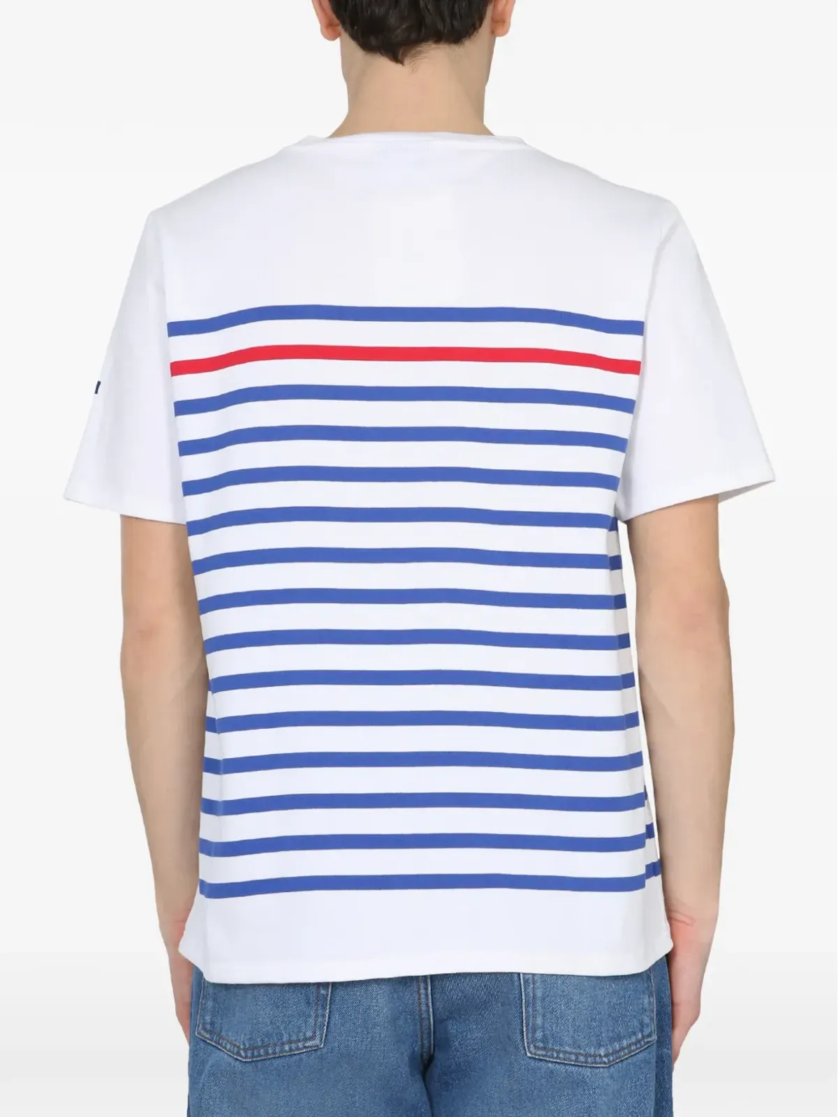 Saint James Naval striped T-shirt - White - 画像2