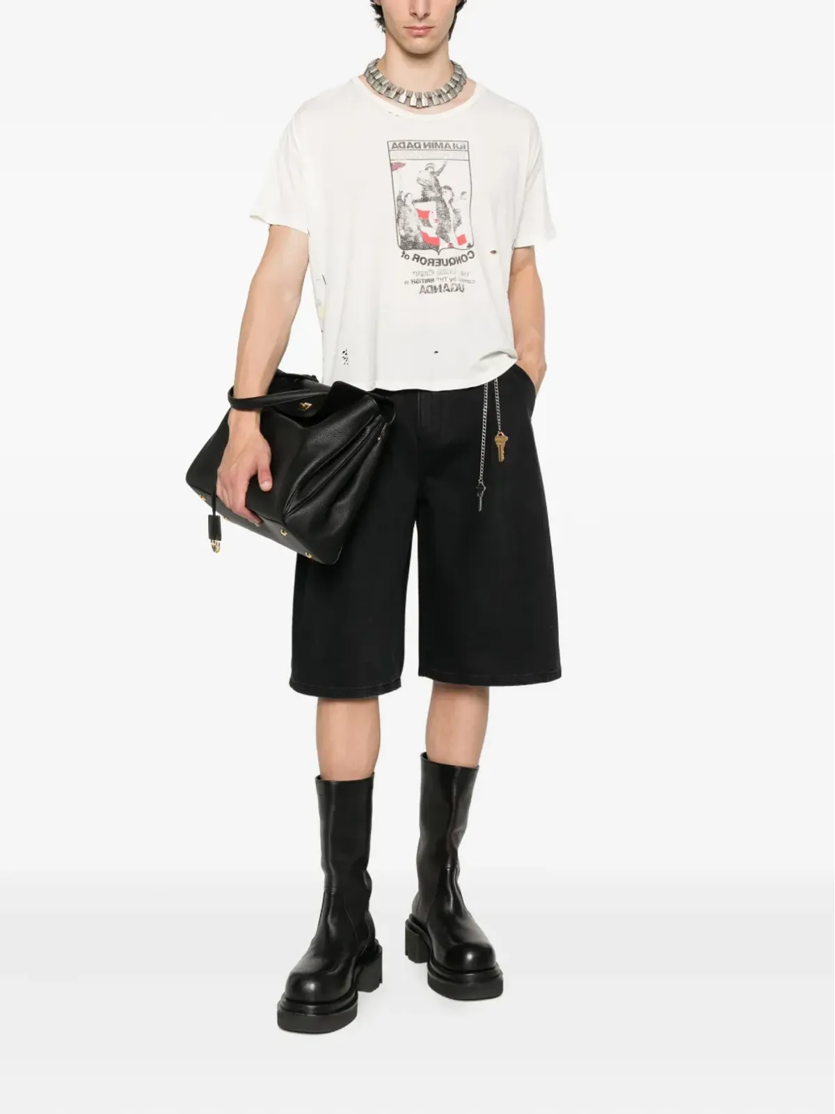 Enfants Riches Déprimés My Role in the War cotton T-shirt - Neutrals - 画像2