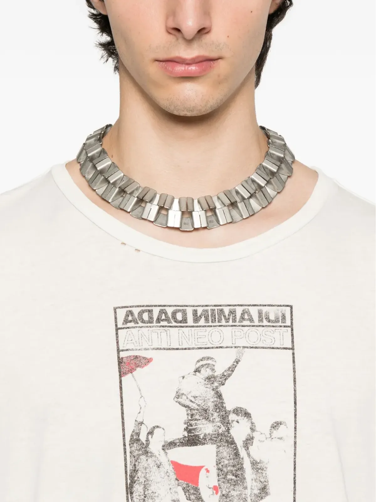 Enfants Riches Déprimés My Role in the War cotton T-shirt - Neutrals - 画像4
