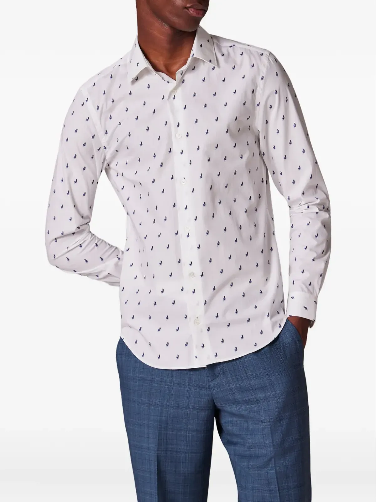 Paul Smith 蝶柄プリントコットンシャツ - 画像3