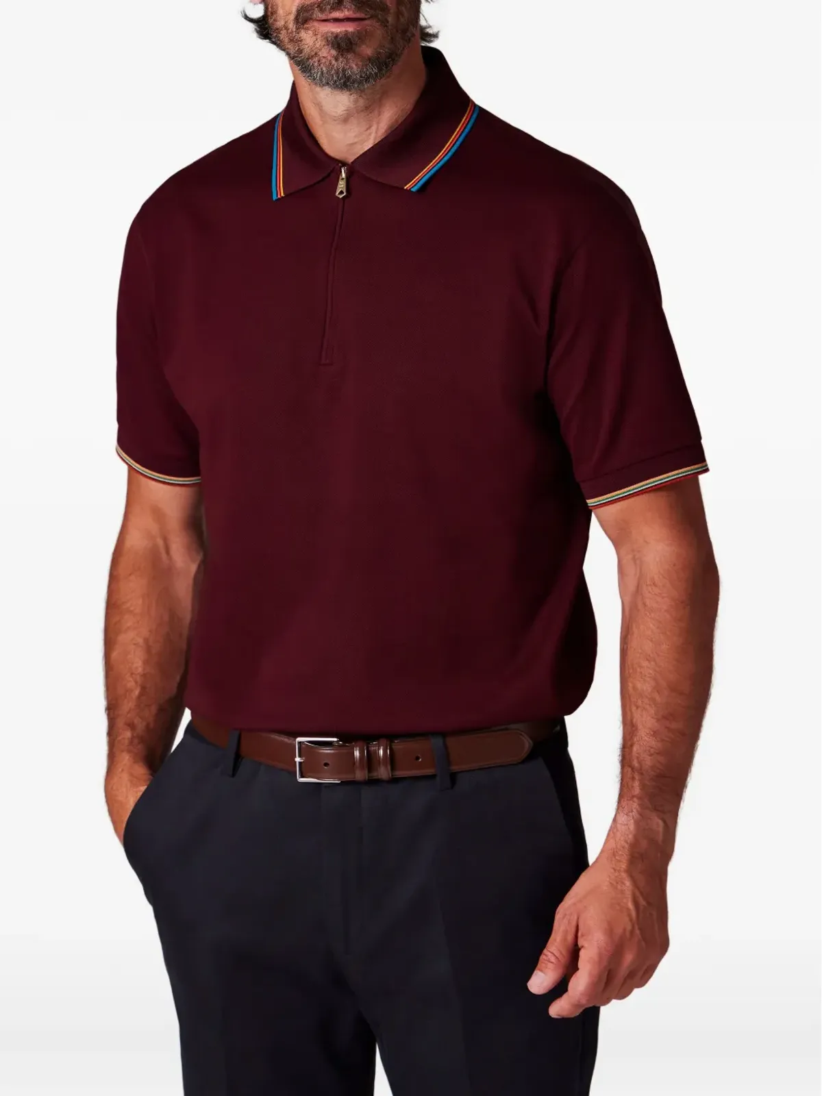 Paul Smith ストライプディテール ポロシャツ - 画像2