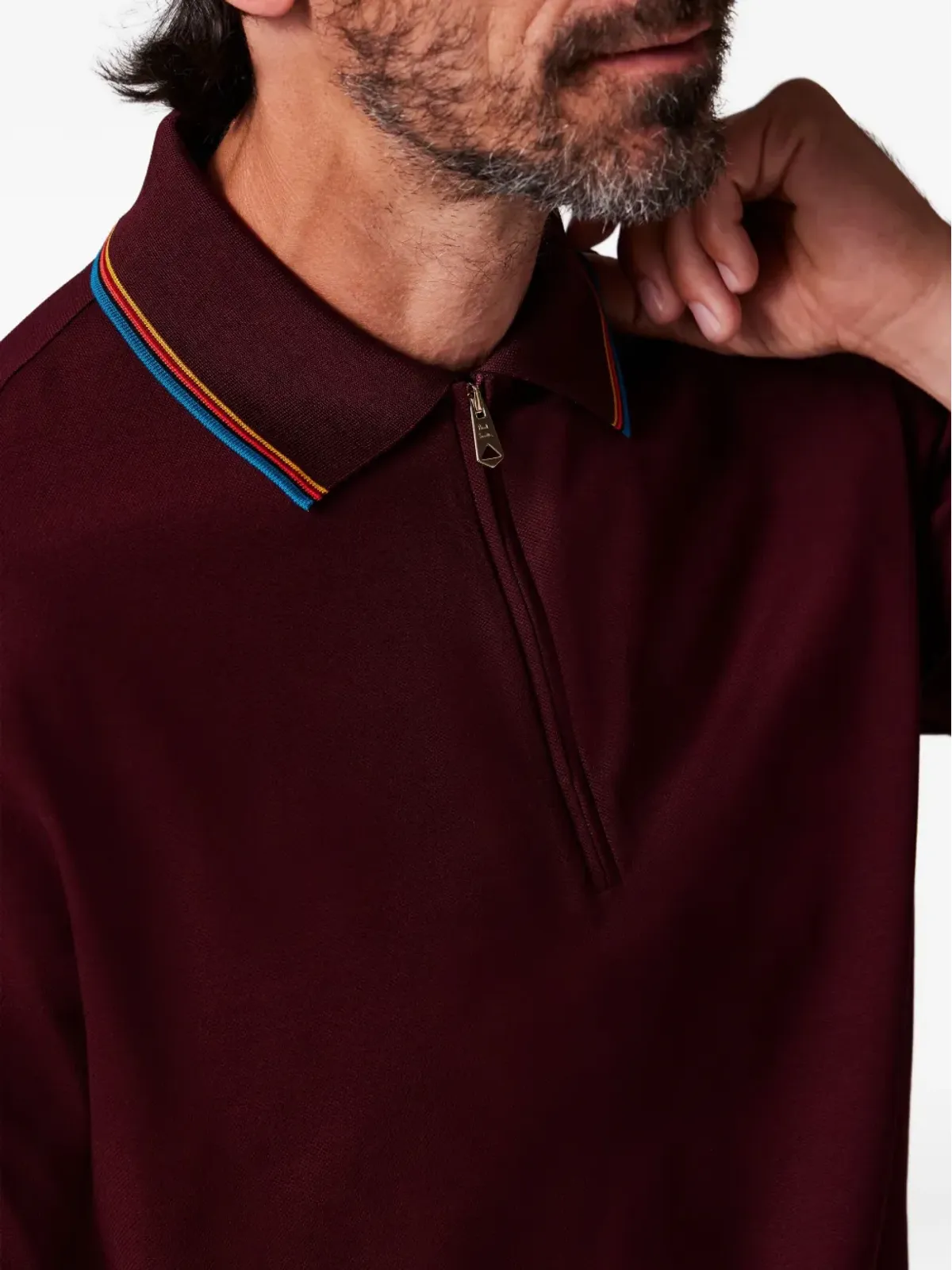 Paul Smith ストライプディテール ポロシャツ - 画像3