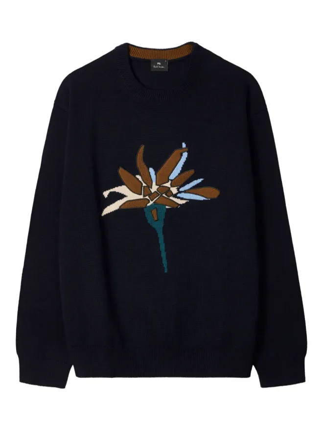 PS Paul Smith PS Paul Smith 刺繍花柄 クルーネック セーターの商品画像