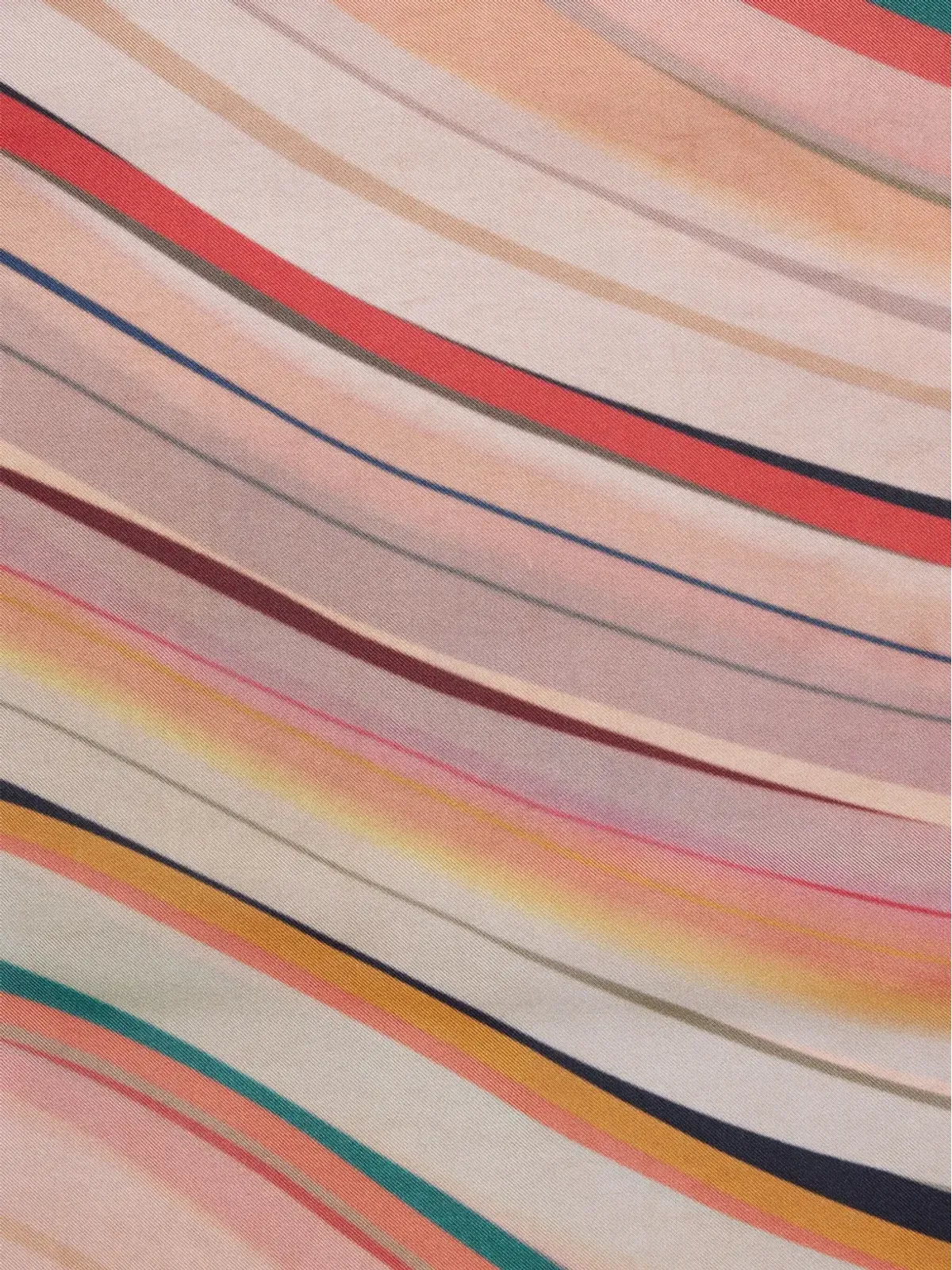 Paul Smith ストライプ柄ウェーブスカーフ ピンク - 画像3