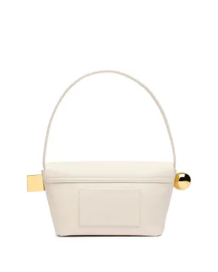 Jacquemus metallic-clasp leather shoulder bag - Neutrals - サムネイル3