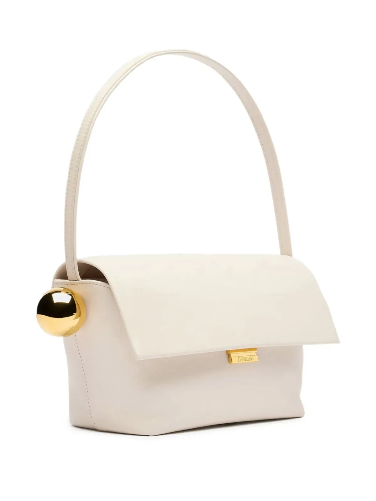 Jacquemus metallic-clasp leather shoulder bag - Neutrals - 画像4