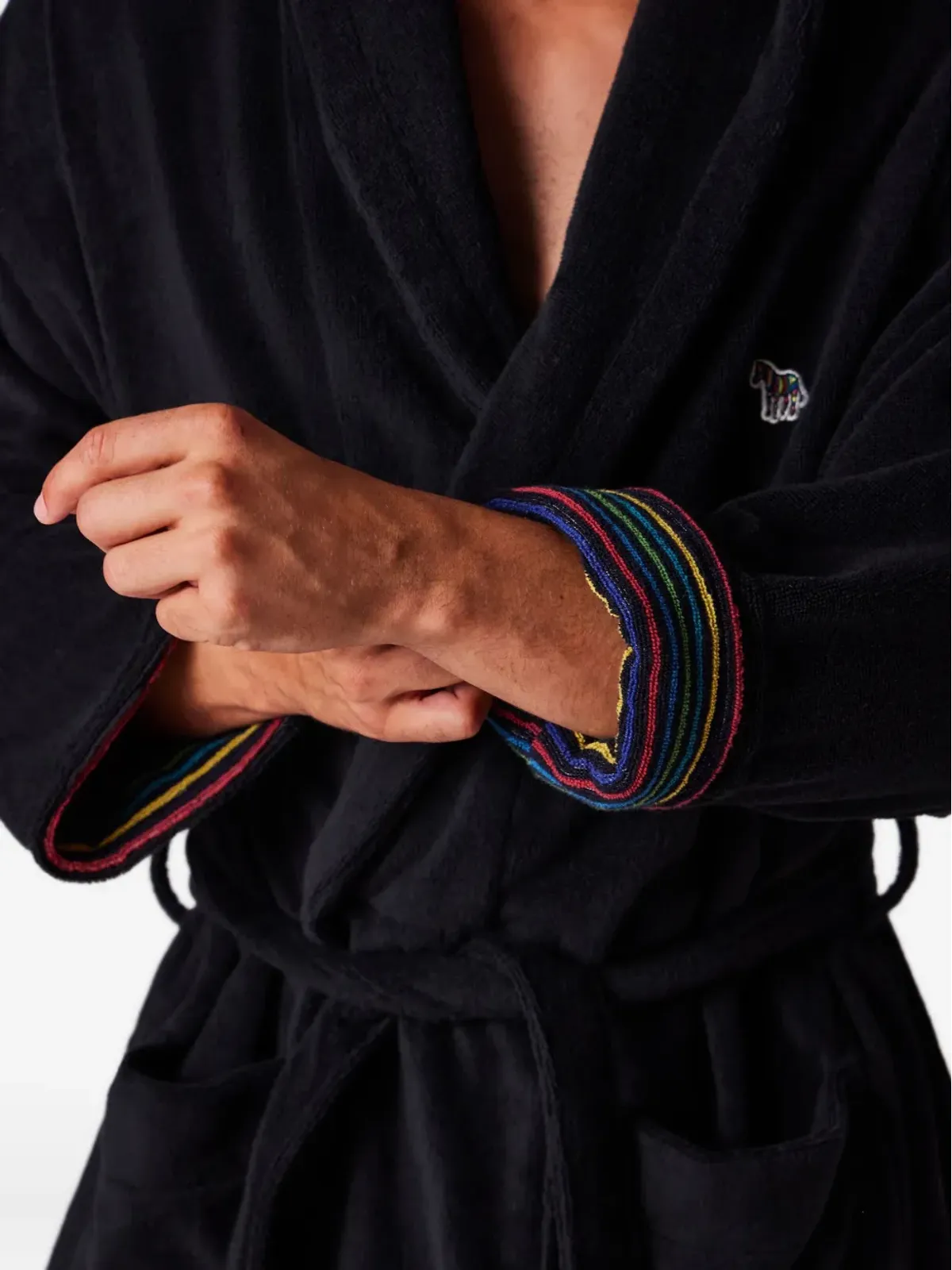 Paul Smith ゼブラ柄刺繍ローブ - 画像3