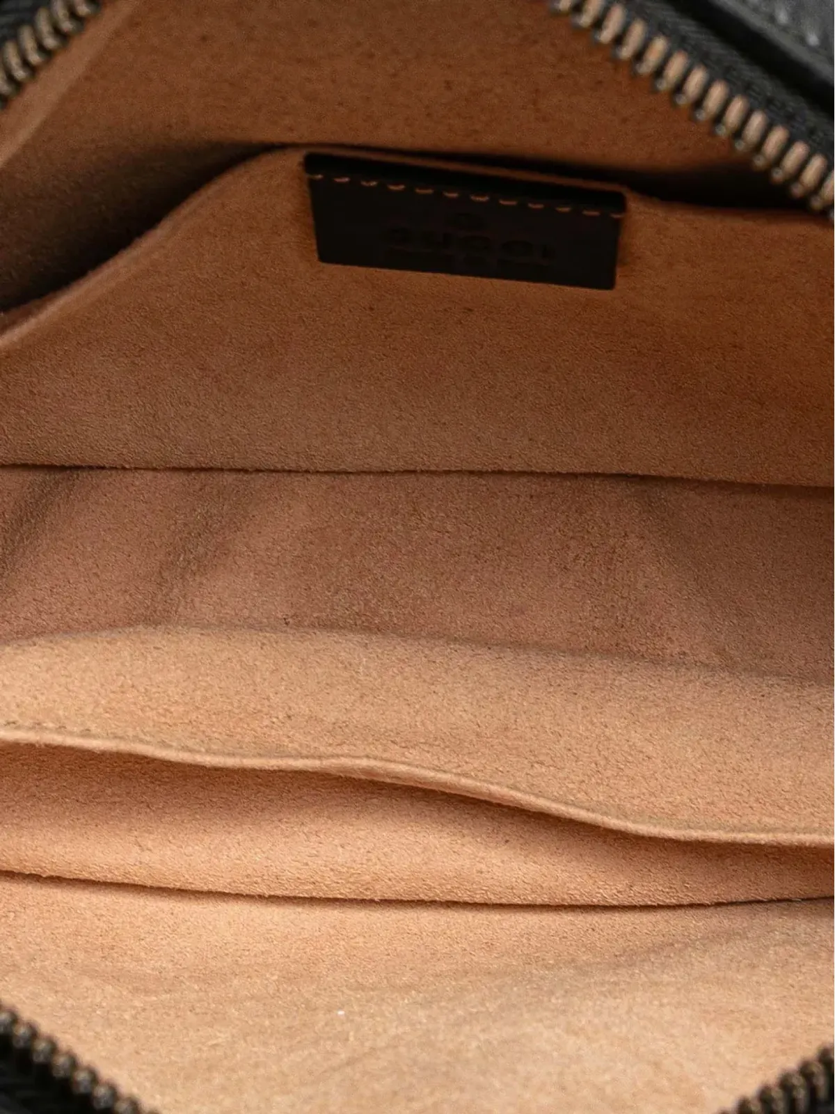 Gucci Pre-Owned GG Marmont Matelasse Leather Animalier ベルトバッグ ブラック - 画像5