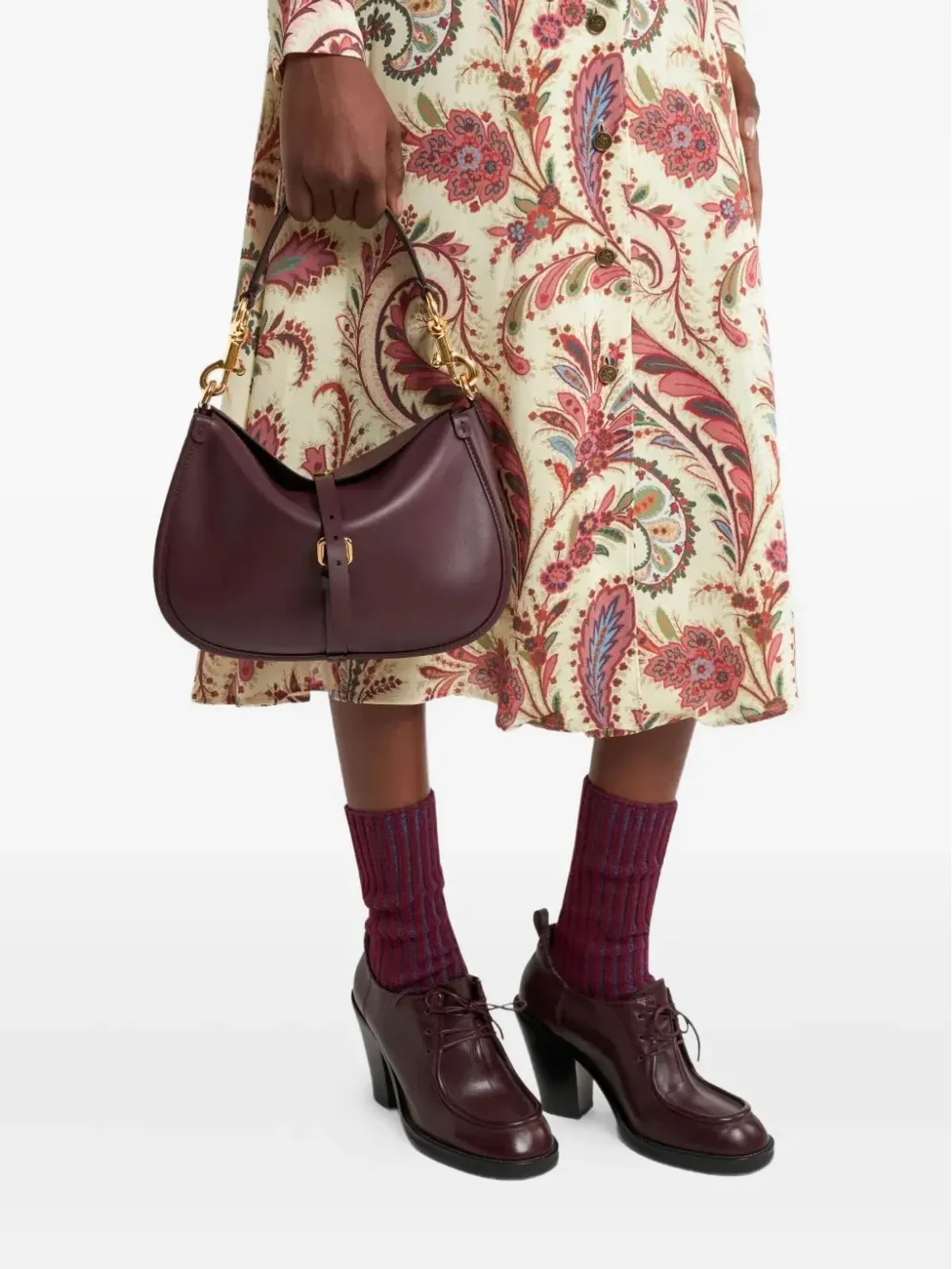 ETRO buckle-fastening leather backpack - Brown - 画像2