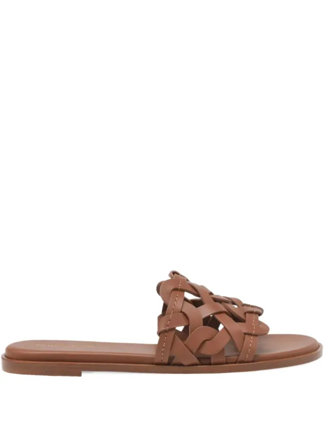 Gianvito Rossi Gianvito Rossi アマルフィ ウォーブンレザー サンダルの商品画像