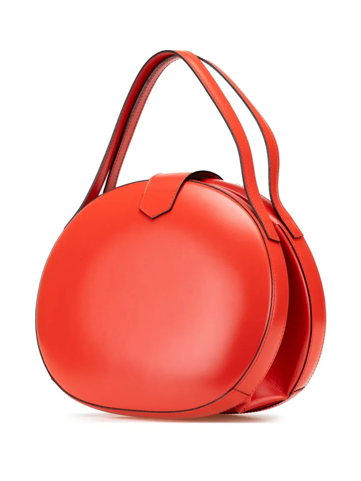 Loewe ビンテージ アナグラム レザー ラウンド ハンドバッグ 2000-2025 - レッド - 画像3