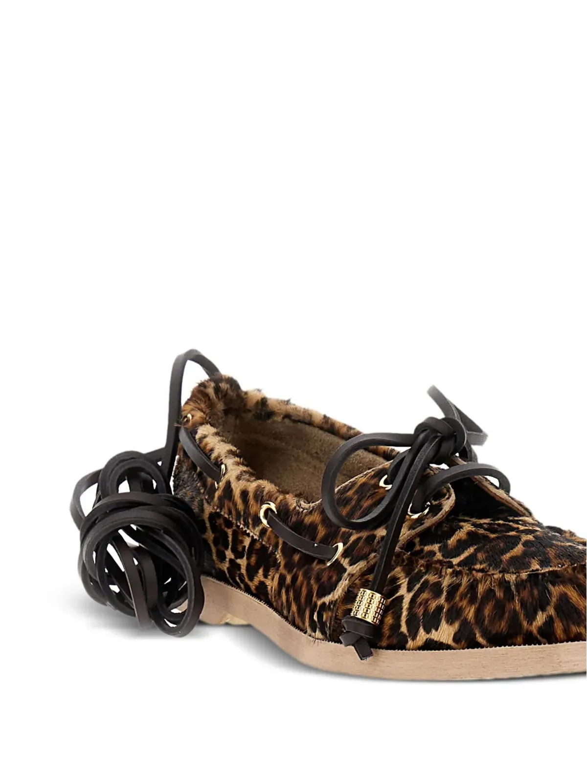 Golden Goose クルーズ レザー ダービーシューズ ブラウン - 画像4