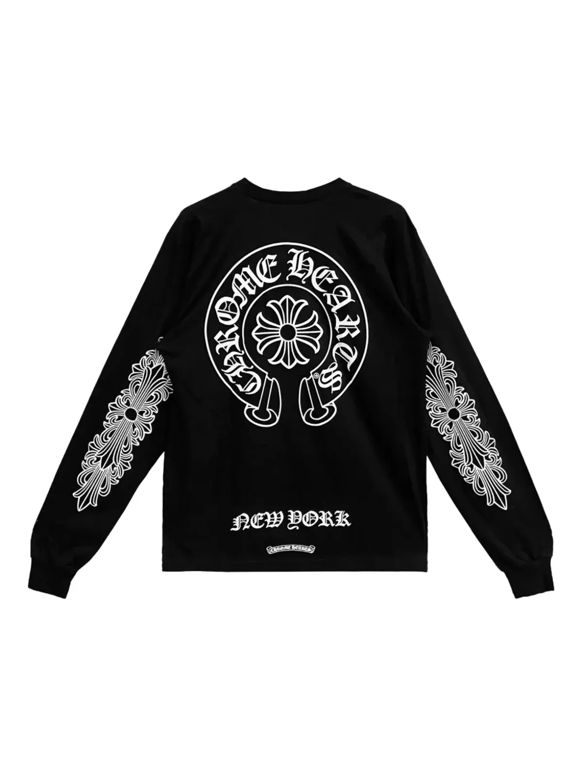 Chrome Hearts ニューヨーク ロングスリーブ ブラック Tシャツ - 画像2