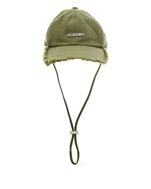 Jacquemus フリンジ付きトップステッチキャップ - サムネイル1