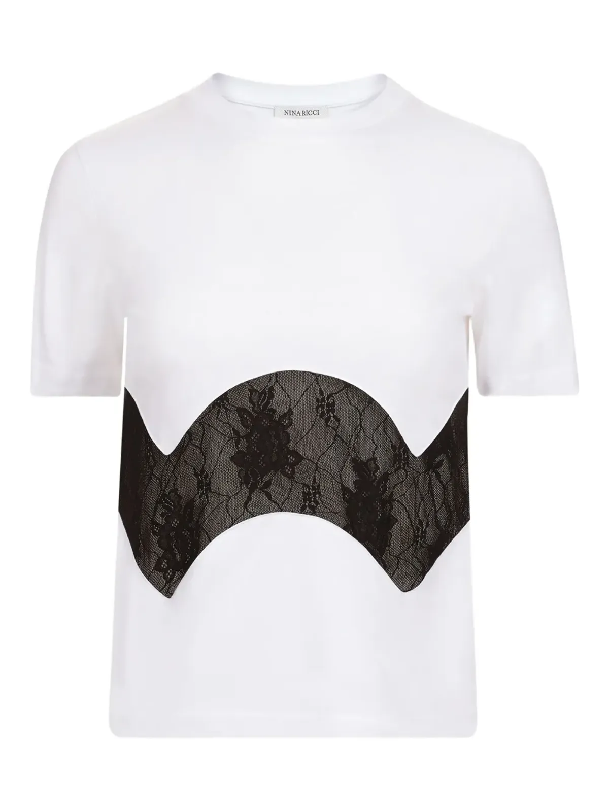 Nina Ricci レースインサートコットンTシャツ - 画像1