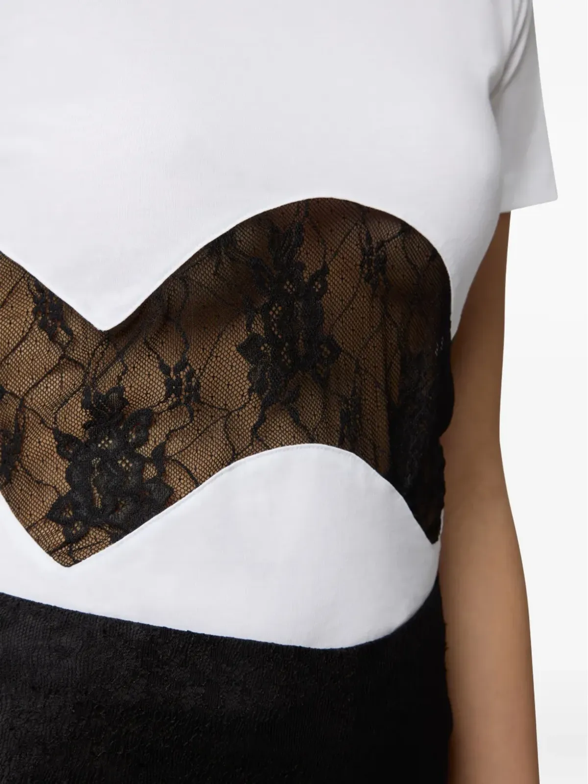 Nina Ricci レースインサートコットンTシャツ - 画像5