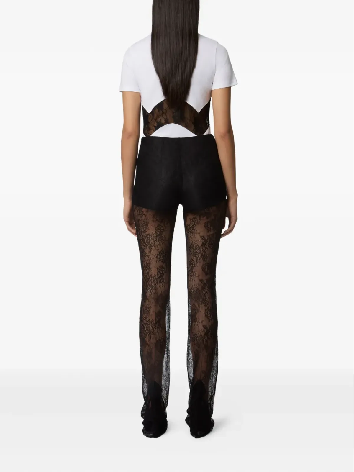Nina Ricci レースインサートコットンTシャツ - 画像4