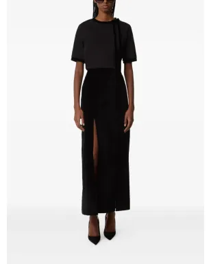 Nina Ricci ベルベット・トリムの半袖トップ - ブラック - サムネイル2