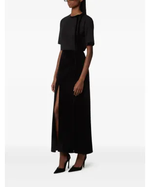 Nina Ricci ベルベット・トリムの半袖トップ - ブラック - サムネイル3