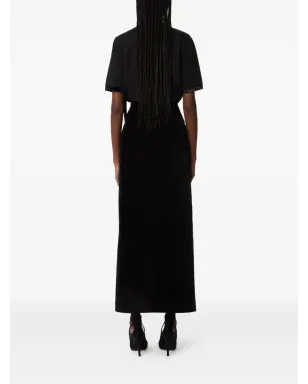 Nina Ricci ベルベット・トリムの半袖トップ - ブラック - サムネイル4