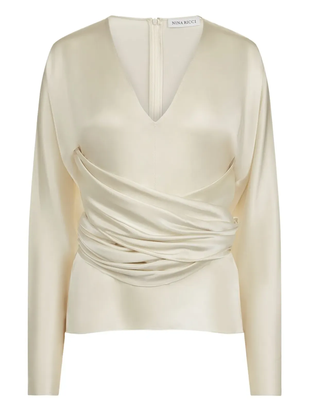 Nina Ricci ドレープVネックトップス - 画像1