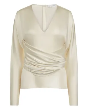 Nina Ricci ドレープVネックトップス - サムネイル1