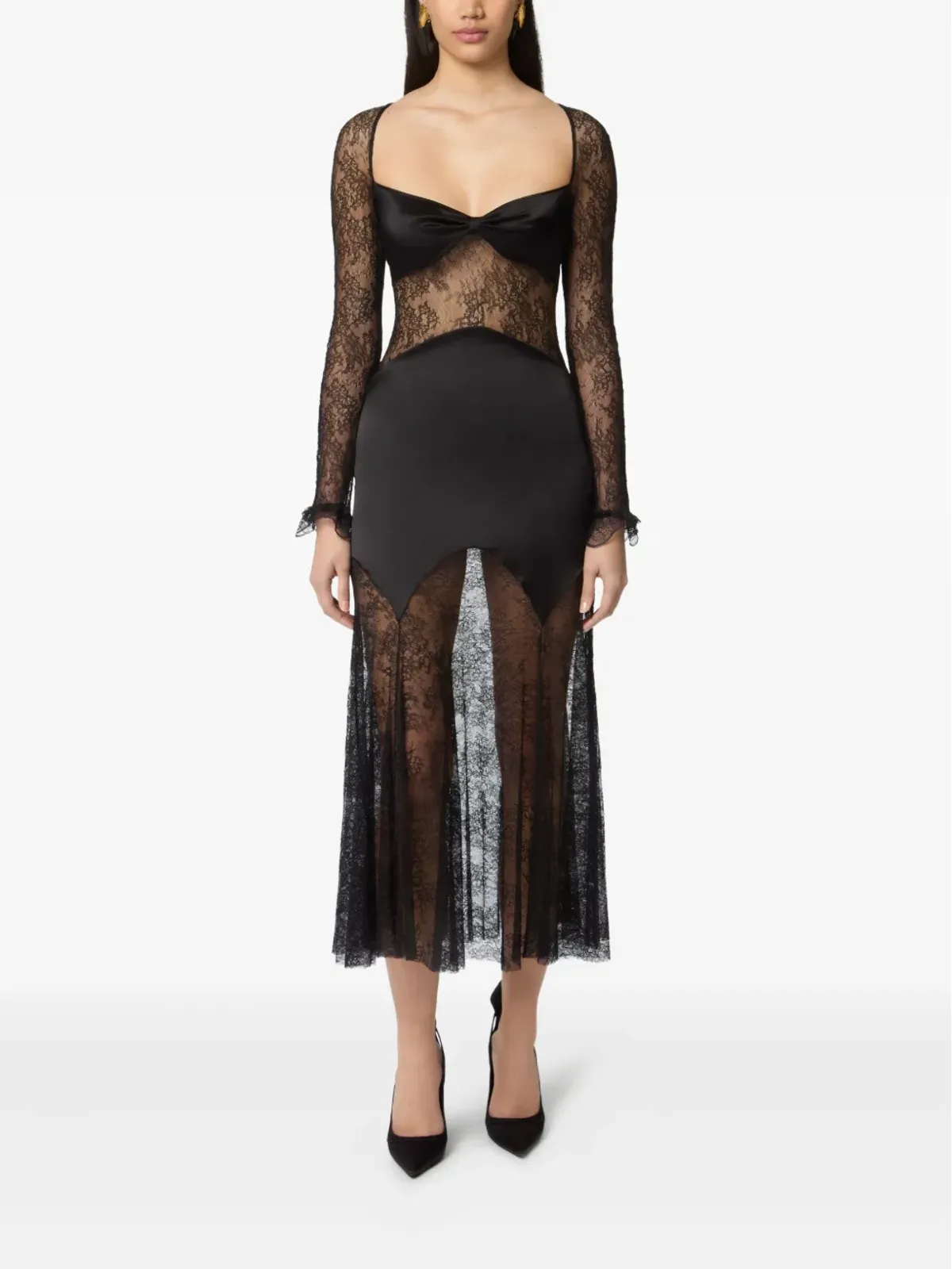 Nina Ricci レースミディドレス - 画像2