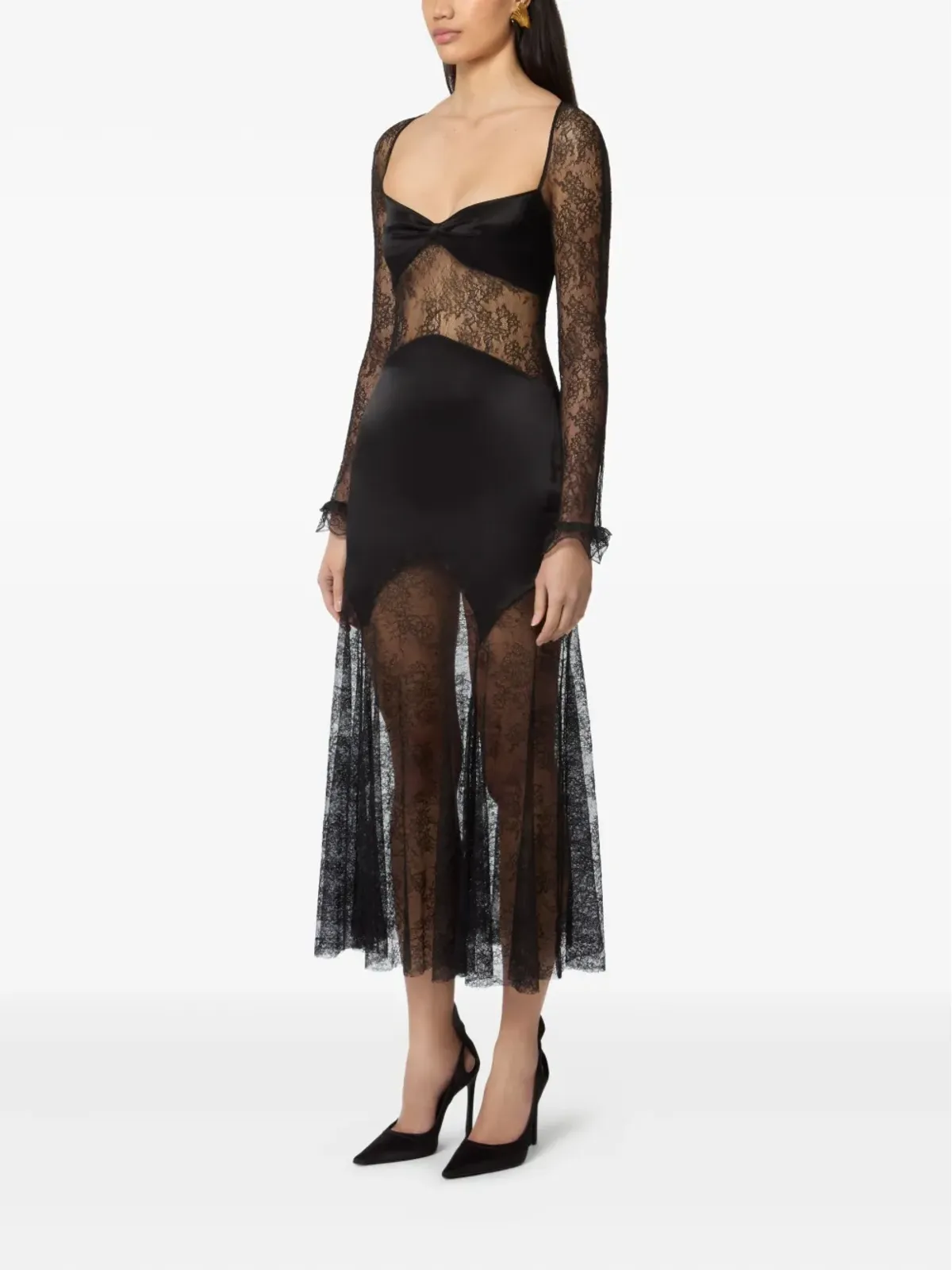 Nina Ricci レースミディドレス - 画像3