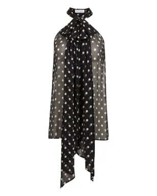 Nina Ricci ホルターネック・ドット柄トップス - ブラック - サムネイル1