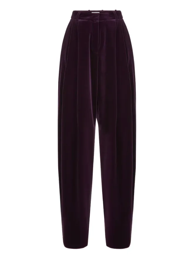 Nina Ricci Nina Ricci プリーツベルベットパンツの商品画像
