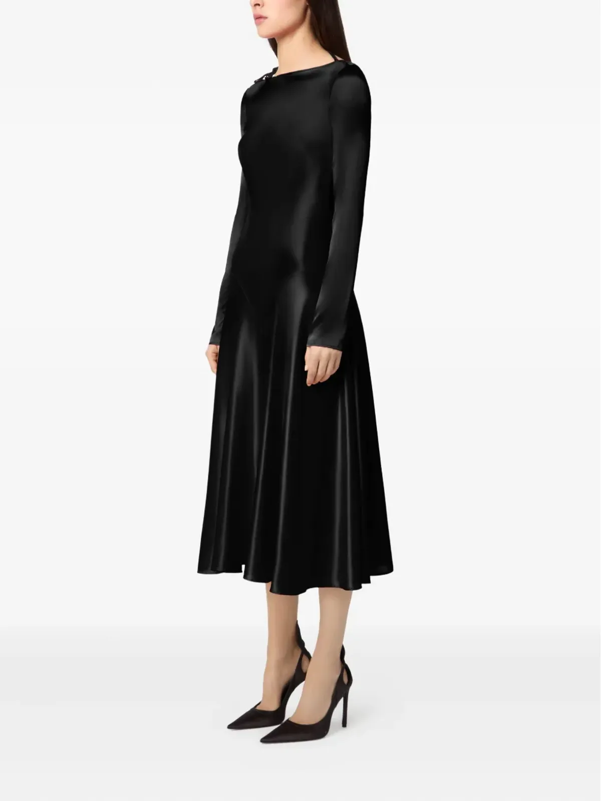 Nina Ricci サテンミディドレス - 画像2