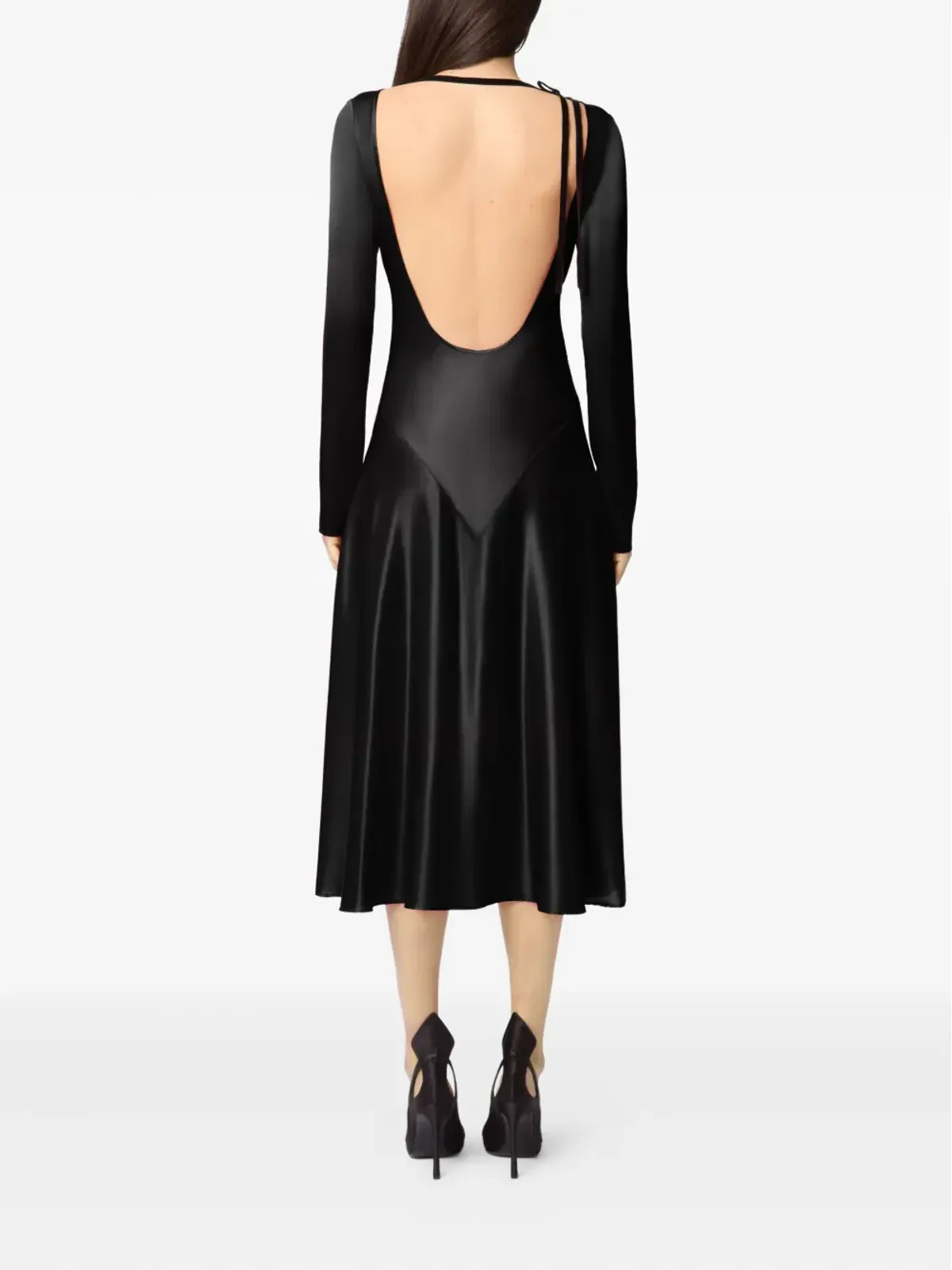 Nina Ricci サテンミディドレス - 画像3