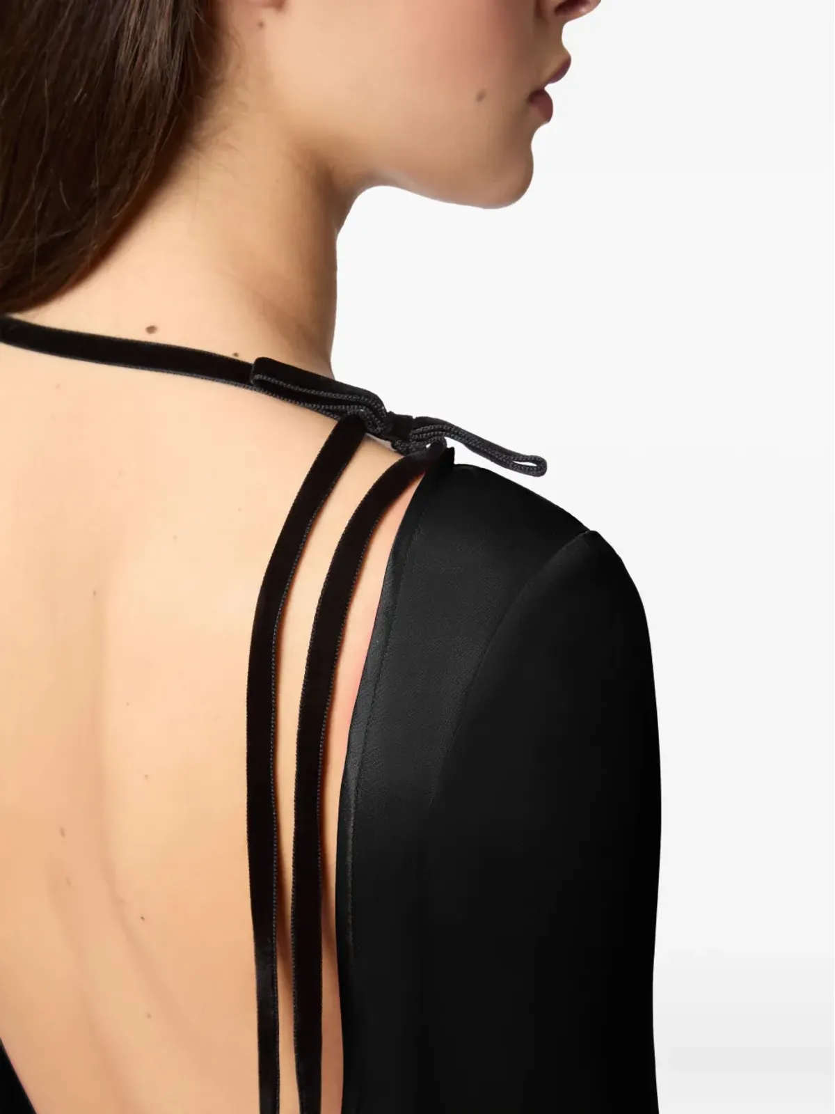 Nina Ricci サテンミディドレス - 画像4