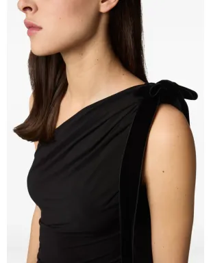 Nina Ricci 片側ショルダードレープミニドレス ブラック - サムネイル5