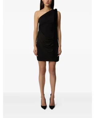 Nina Ricci 片側ショルダードレープミニドレス ブラック - サムネイル2