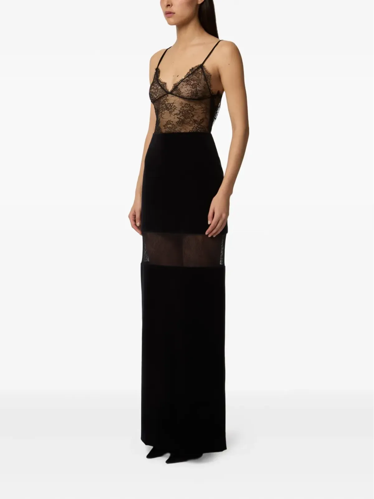 Nina Ricci レース装飾のマキシスカート - 画像2