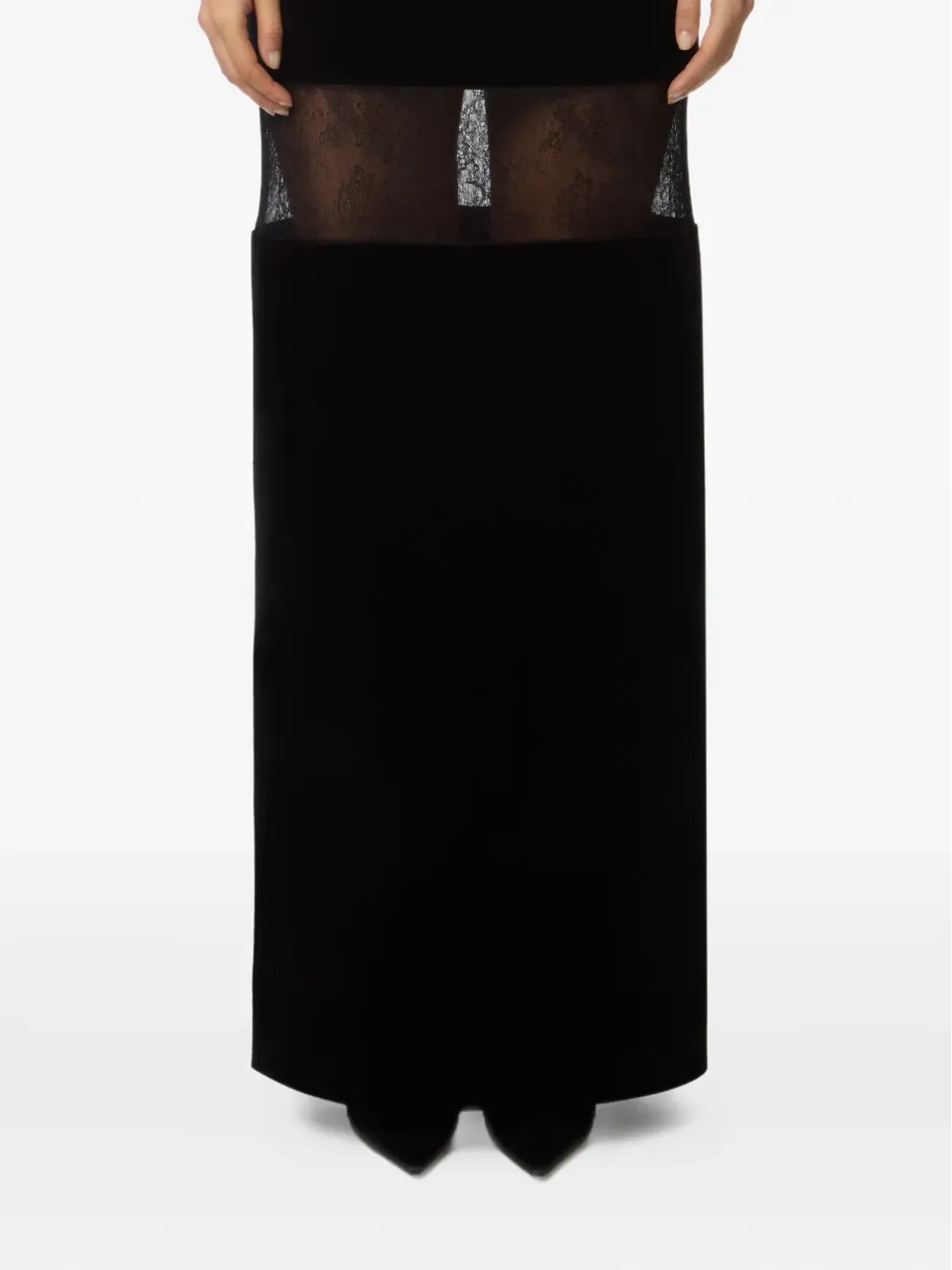 Nina Ricci レース装飾のマキシスカート - 画像4