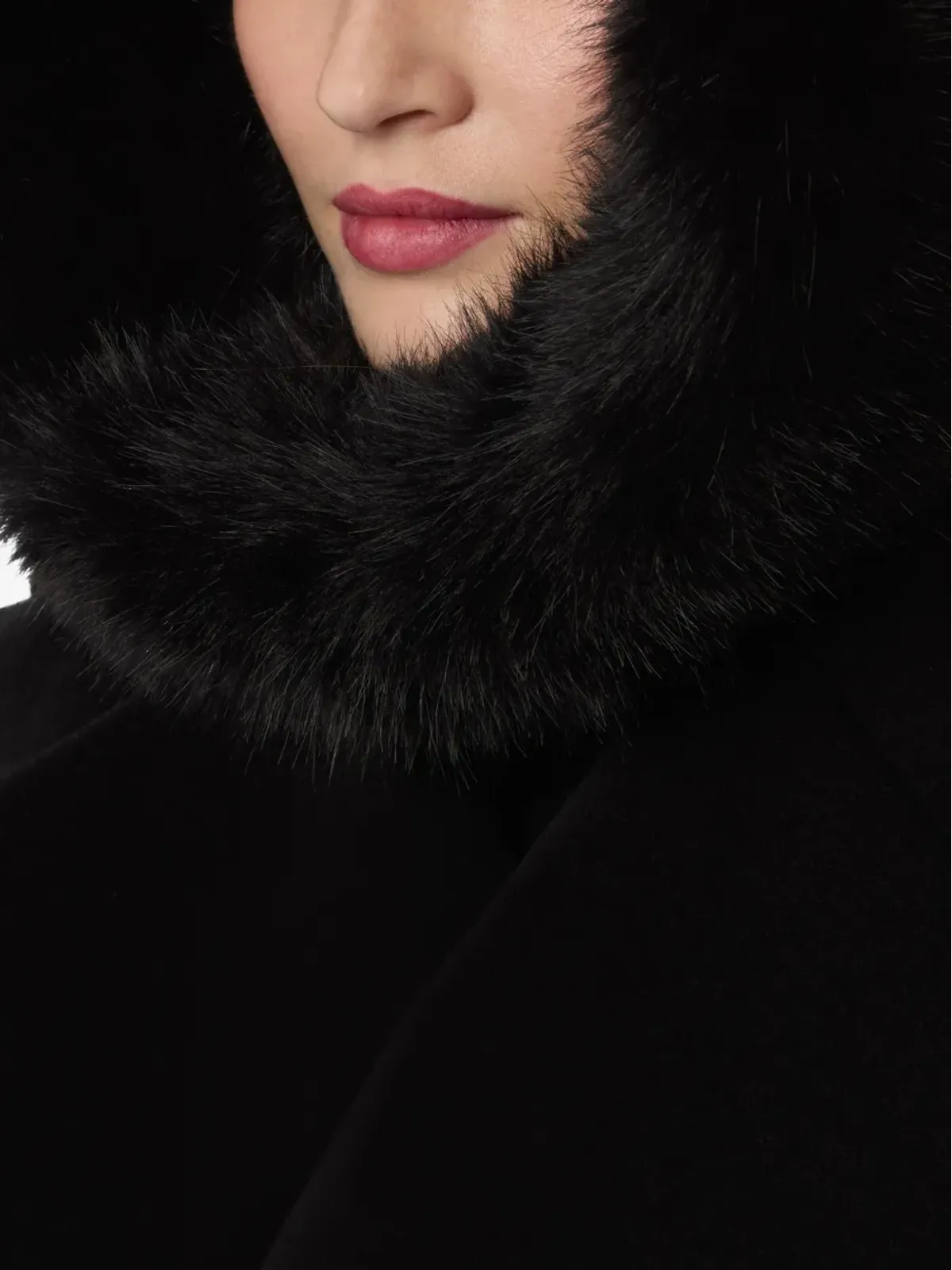 Nina Ricci フェイクファー×ウール混 バラクラバ - ブラック - 画像3