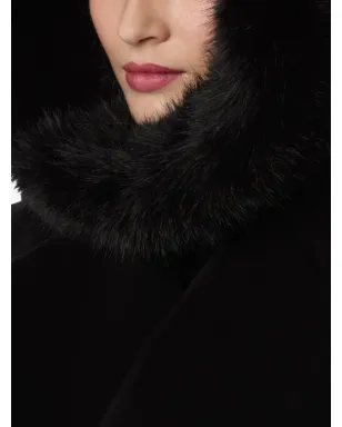 Nina Ricci フェイクファー×ウール混 バラクラバ - ブラック - サムネイル3
