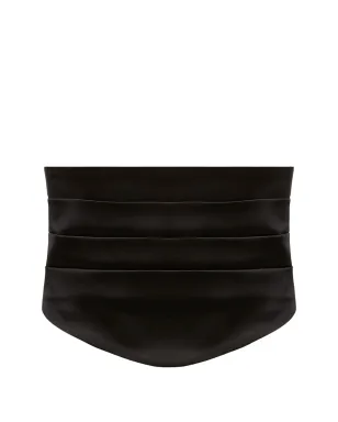 Nina Ricci プリーツサテンベルト ブラック - サムネイル2