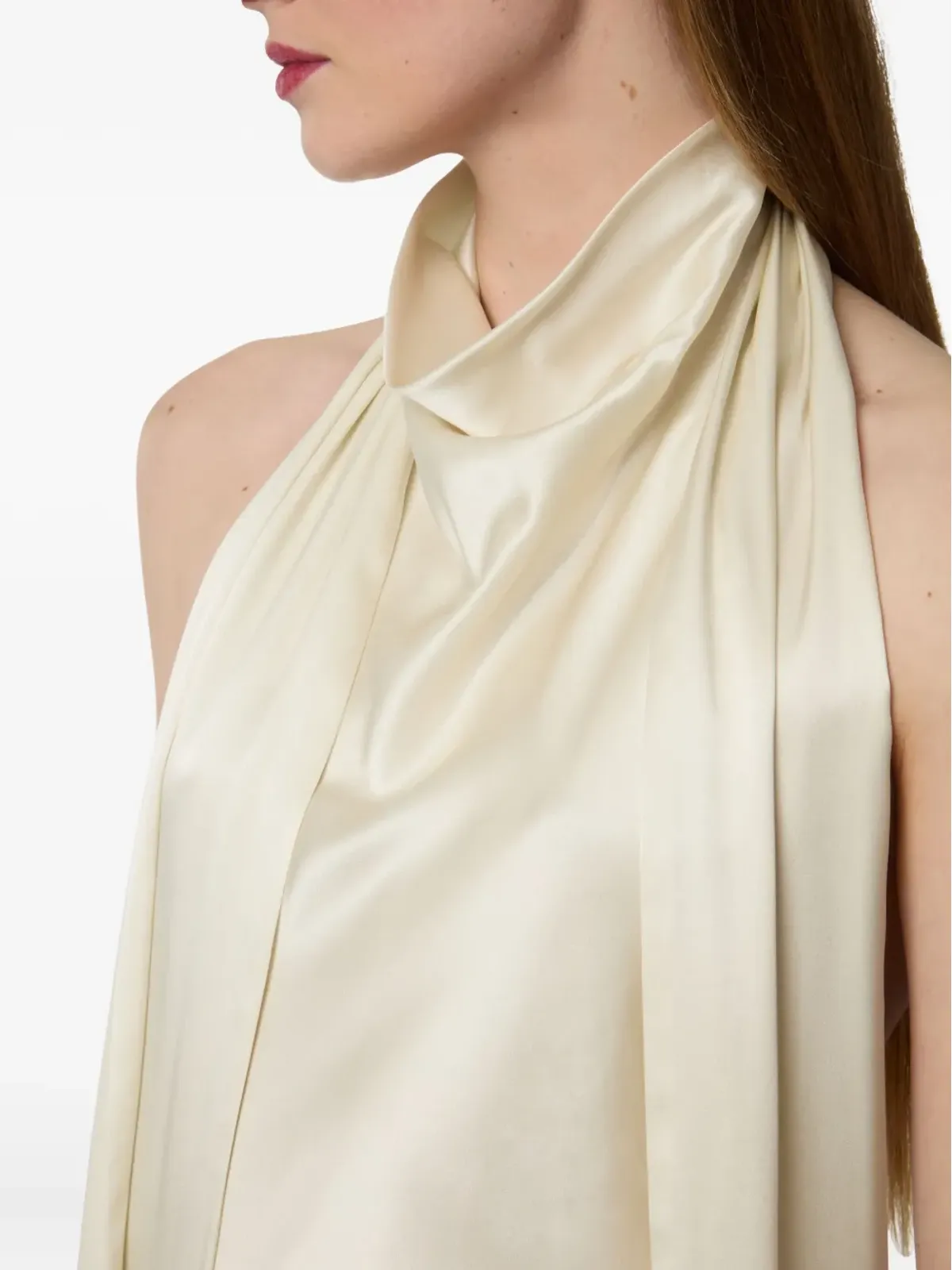 Nina Ricci halterneck fringe-detail top - Neutrals - 画像5