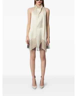 Nina Ricci halterneck fringe-detail top - Neutrals - サムネイル2