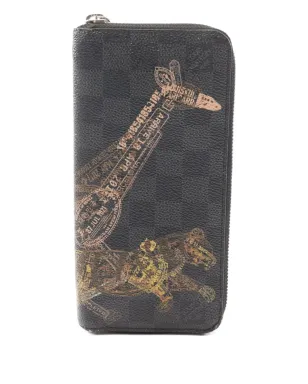 Louis Vuitton Pre-Owned 2021 ダミエ・グラフィット アニマルプリント ウォレット ブラック - サムネイル1