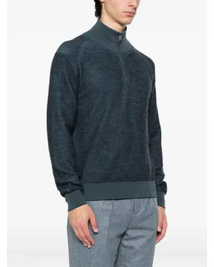 Brioni リブ編みジップネックセーター - サムネイル3
