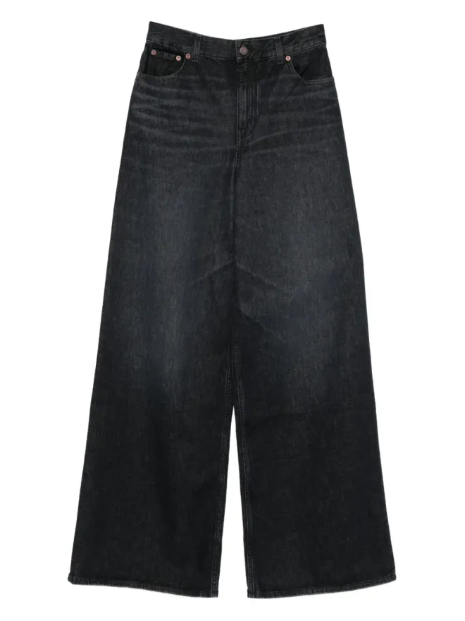 Chloe Chloé ボタン付きワイドデニムジーンズ ブラックの商品画像
