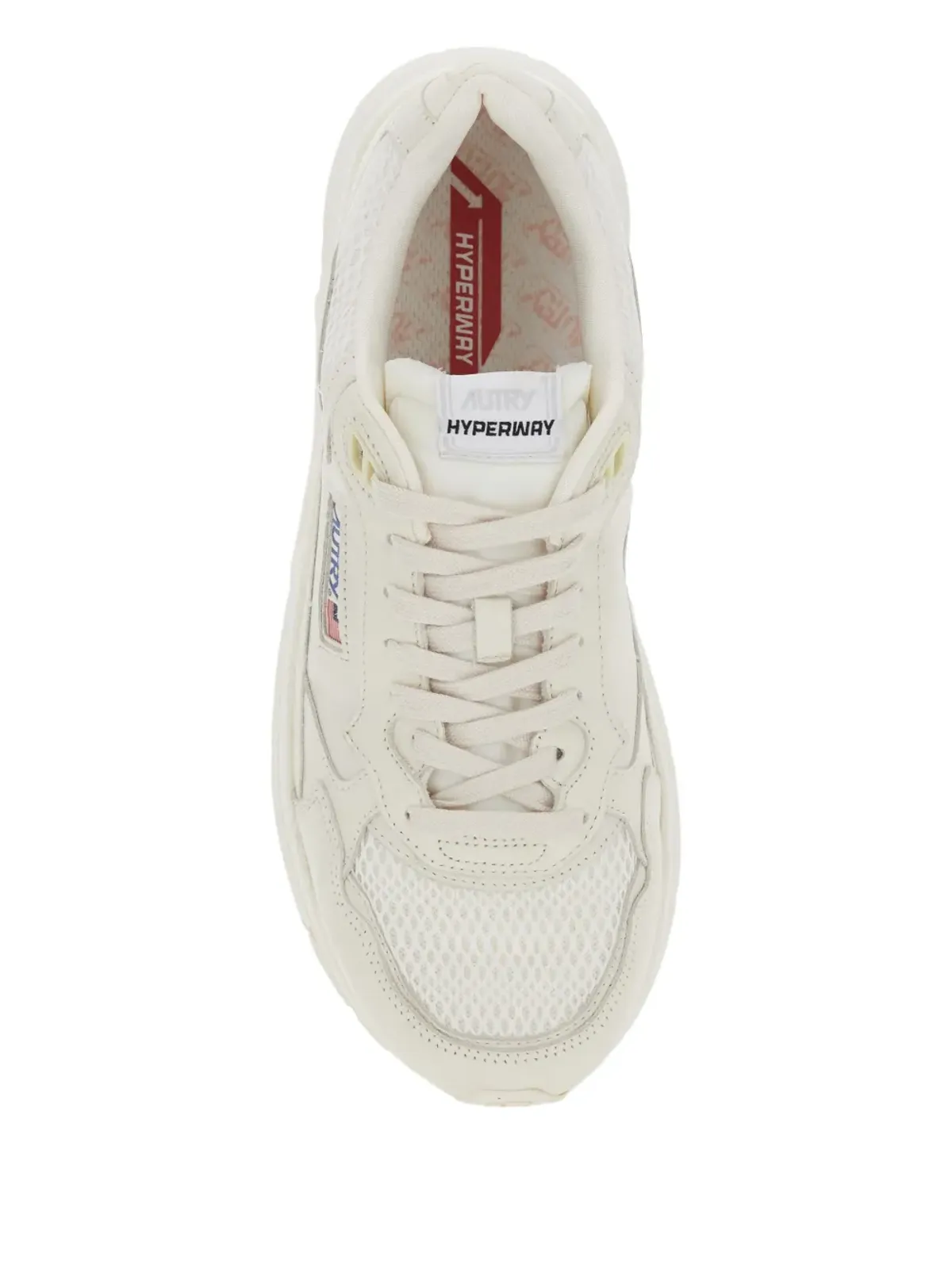Autry ハイパーウェイ ロゴパッチ メッシュスニーカー - White - 画像4