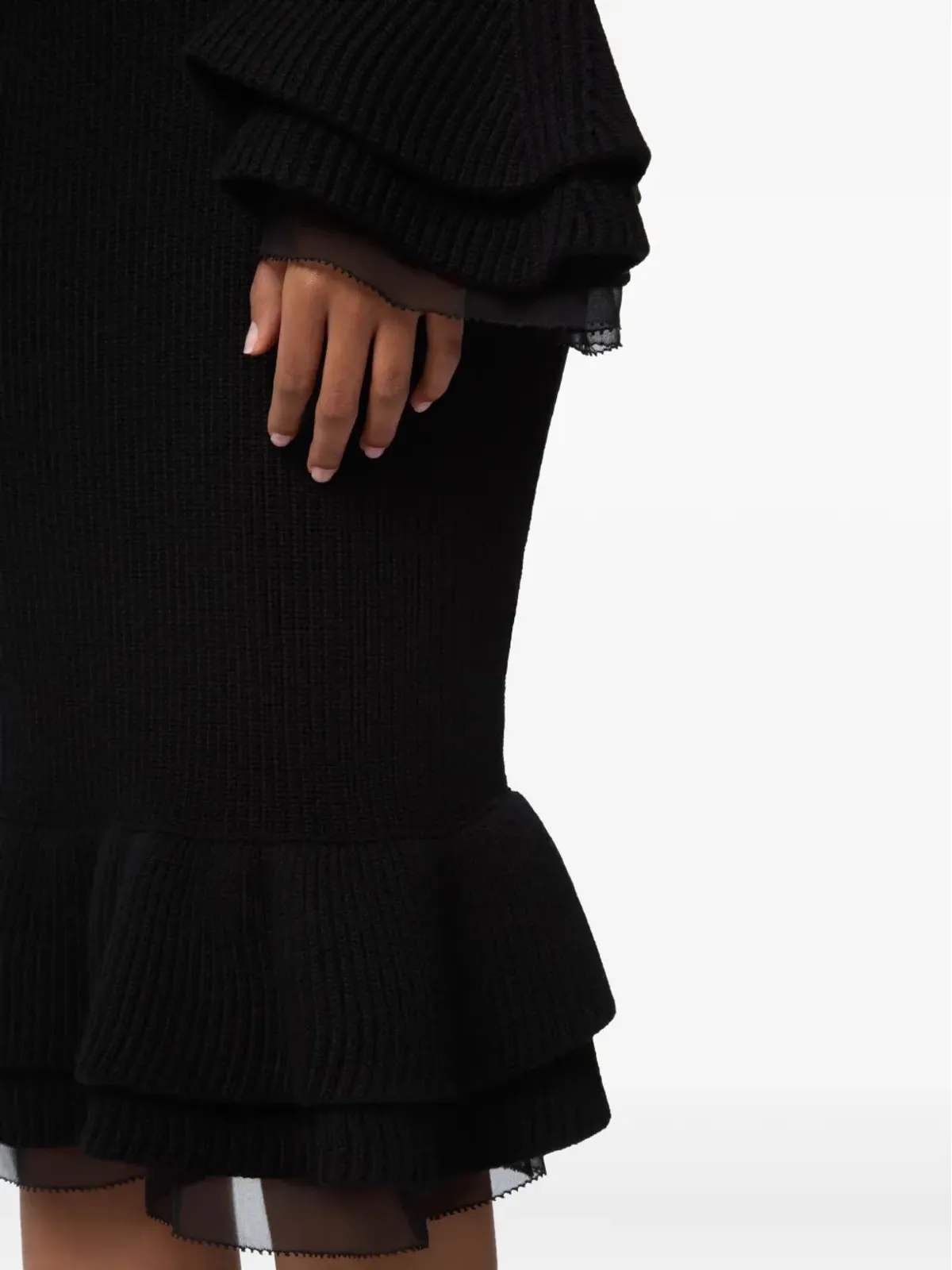 Nina Ricci フリル付きニットスカート - 画像5